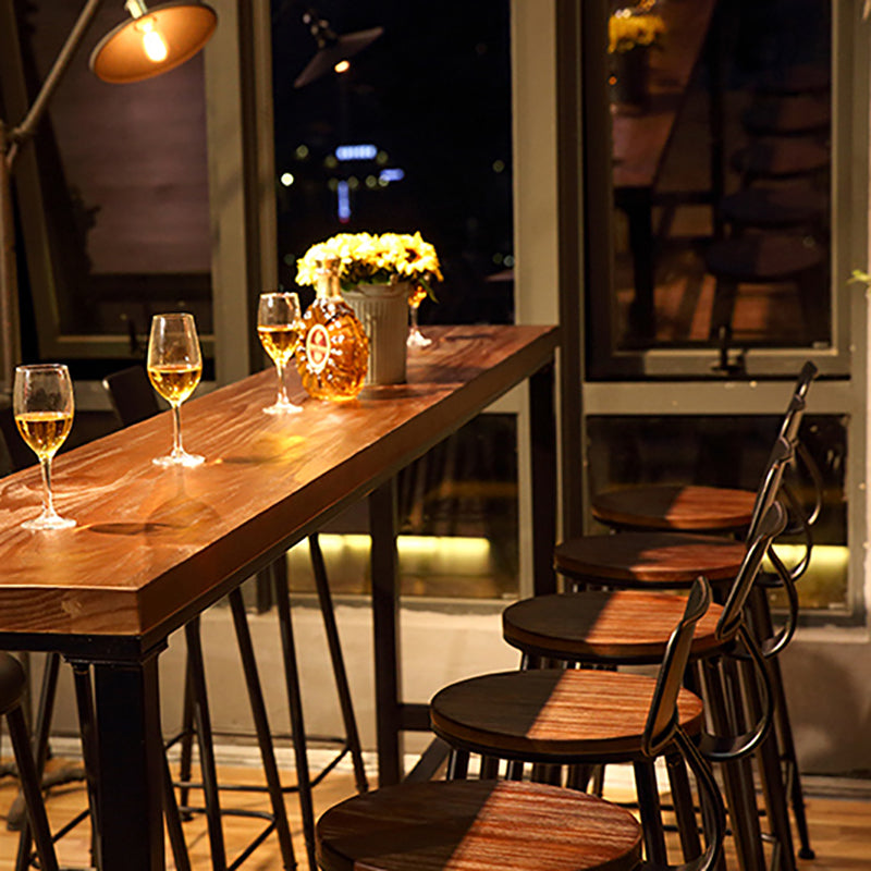 29.53" Industrial Bar and Counter Stool Low Back Stool with 4 Legs Clearhalo 'Bar Furniture' 'Bar Stools' 'bar_stools' 'furn' 'furn_bar_stools' 'Furniture' 'furniture_bar_stools' 'Kitchen & Dining Furniture' 4816984