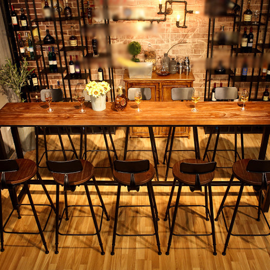29.53" Industrial Bar and Counter Stool Low Back Stool with 4 Legs Clearhalo 'Bar Furniture' 'Bar Stools' 'bar_stools' 'furn' 'furn_bar_stools' 'Furniture' 'furniture_bar_stools' 'Kitchen & Dining Furniture' 4816986