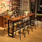 29.53" Industrial Bar and Counter Stool Low Back Stool with 4 Legs Clearhalo 'Bar Furniture' 'Bar Stools' 'bar_stools' 'furn' 'furn_bar_stools' 'Furniture' 'furniture_bar_stools' 'Kitchen & Dining Furniture' 4816989
