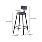 29.53" Industrial Bar and Counter Stool Low Back Stool with 4 Legs Clearhalo 'Bar Furniture' 'Bar Stools' 'bar_stools' 'furn' 'furn_bar_stools' 'Furniture' 'furniture_bar_stools' 'Kitchen & Dining Furniture' 4816995