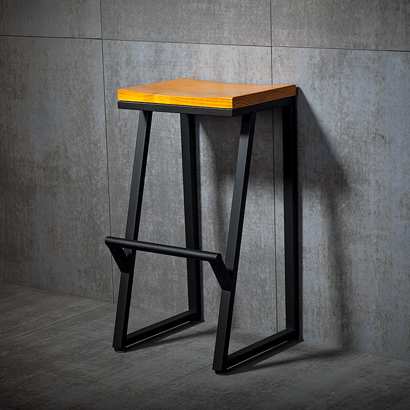 Industrial Bar and Counter Stool Backless Stool with Sled Base in Black Clearhalo 'Bar Furniture' 'Bar Stools' 'bar_stools' 'furn' 'furn_bar_stools' 'Furniture' 'furniture_bar_stools' 'Kitchen & Dining Furniture' 4816998