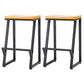 Industrial Bar and Counter Stool Backless Stool with Sled Base in Black Natural 2 Piece Set Counter Stool(26"H) Clearhalo 'Bar Furniture' 'Bar Stools' 'bar_stools' 'furn' 'furn_bar_stools' 'Furniture' 'furniture_bar_stools' 'Kitchen & Dining Furniture' 4816999