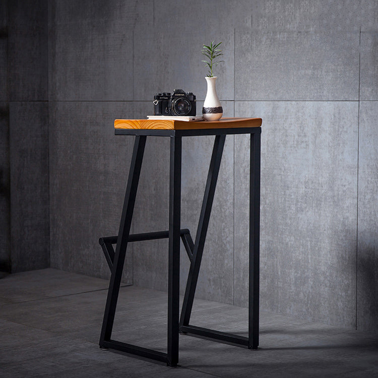 Industrial Bar and Counter Stool Backless Stool with Sled Base in Black Clearhalo 'Bar Furniture' 'Bar Stools' 'bar_stools' 'furn' 'furn_bar_stools' 'Furniture' 'furniture_bar_stools' 'Kitchen & Dining Furniture' 4817003