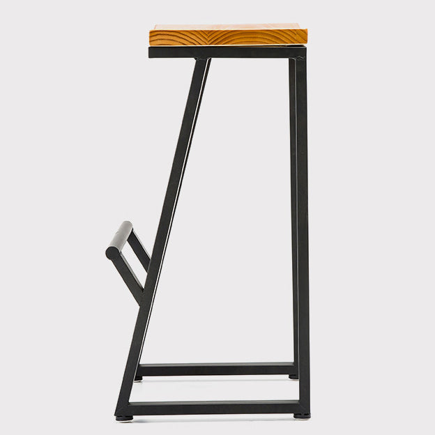 Industrial Bar and Counter Stool Backless Stool with Sled Base in Black Clearhalo 'Bar Furniture' 'Bar Stools' 'bar_stools' 'furn' 'furn_bar_stools' 'Furniture' 'furniture_bar_stools' 'Kitchen & Dining Furniture' 4817004