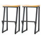 Industrial Bar and Counter Stool Backless Stool with Sled Base in Black Natural 2 Piece Set Bar Stool (28" H) Clearhalo 'Bar Furniture' 'Bar Stools' 'bar_stools' 'furn' 'furn_bar_stools' 'Furniture' 'furniture_bar_stools' 'Kitchen & Dining Furniture' 4817005