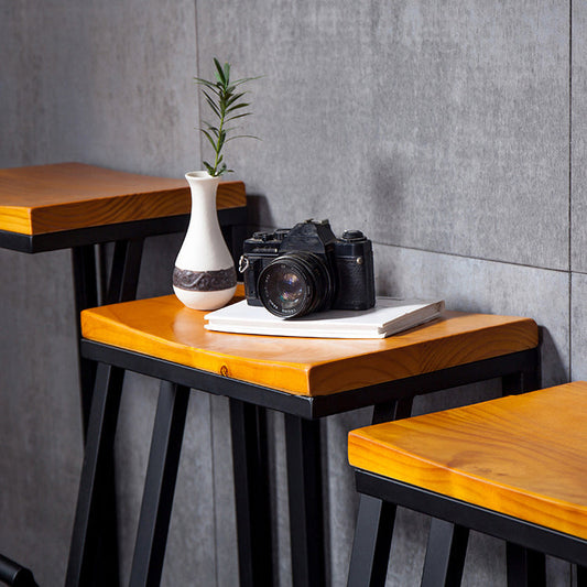 Industrial Bar and Counter Stool Backless Stool with Sled Base in Black Clearhalo 'Bar Furniture' 'Bar Stools' 'bar_stools' 'furn' 'furn_bar_stools' 'Furniture' 'furniture_bar_stools' 'Kitchen & Dining Furniture' 4817006