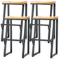 Industrial Bar and Counter Stool Backless Stool with Sled Base in Black Natural 4 Piece Set Bar Stool (28" H) Clearhalo 'Bar Furniture' 'Bar Stools' 'bar_stools' 'furn' 'furn_bar_stools' 'Furniture' 'furniture_bar_stools' 'Kitchen & Dining Furniture' 4817007