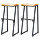 Industrial Bar and Counter Stool Backless Stool with Sled Base in Black Natural 2 Piece Set Bar Stool(33"H) Clearhalo 'Bar Furniture' 'Bar Stools' 'bar_stools' 'furn' 'furn_bar_stools' 'Furniture' 'furniture_bar_stools' 'Kitchen & Dining Furniture' 4817014