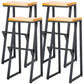 Industrial Bar and Counter Stool Backless Stool with Sled Base in Black Natural 4 Piece Set Bar Stool(33"H) Clearhalo 'Bar Furniture' 'Bar Stools' 'bar_stools' 'furn' 'furn_bar_stools' 'Furniture' 'furniture_bar_stools' 'Kitchen & Dining Furniture' 4817015