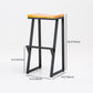 Industrial Bar and Counter Stool Backless Stool with Sled Base in Black Clearhalo 'Bar Furniture' 'Bar Stools' 'bar_stools' 'furn' 'furn_bar_stools' 'Furniture' 'furniture_bar_stools' 'Kitchen & Dining Furniture' 4817018