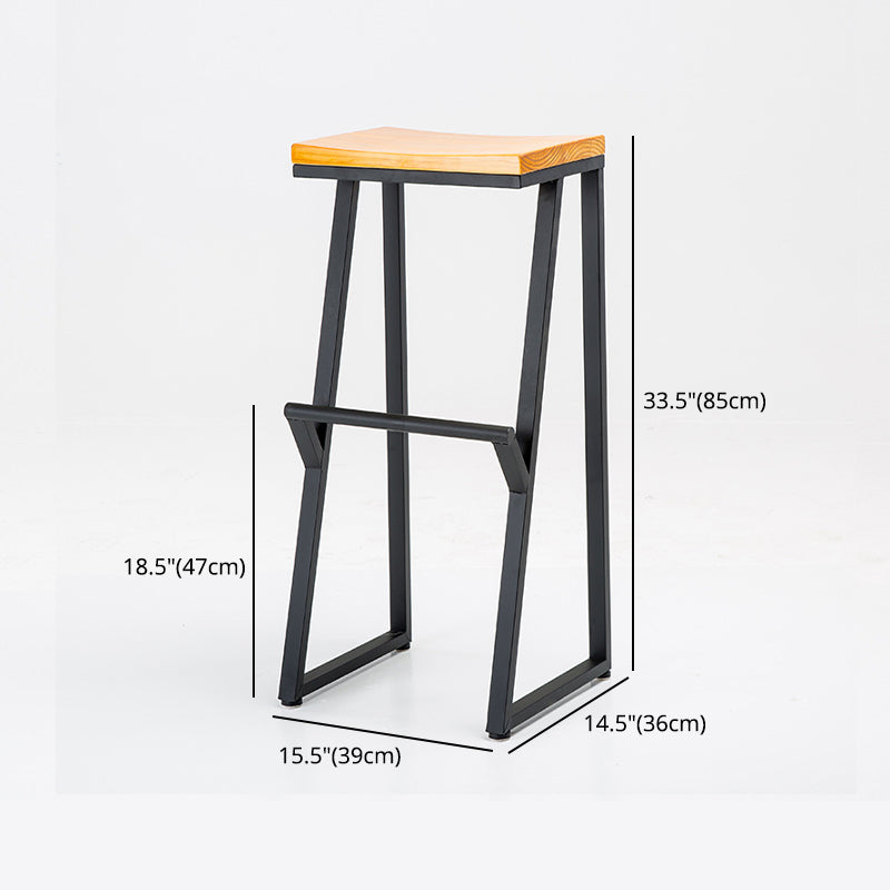 Industrial Bar and Counter Stool Backless Stool with Sled Base in Black Clearhalo 'Bar Furniture' 'Bar Stools' 'bar_stools' 'furn' 'furn_bar_stools' 'Furniture' 'furniture_bar_stools' 'Kitchen & Dining Furniture' 4817019