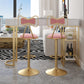 Glam Upholstered Home Stool Matte Finish Footrest Low Back Barstool Clearhalo 'Bar Furniture' 'Bar Stools' 'bar_stools' 'furn' 'furn_bar_stools' 'Furniture' 'furniture_bar_stools' 'Kitchen & Dining Furniture' 4817020