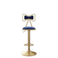 Glam Upholstered Home Stool Matte Finish Footrest Low Back Barstool Royal Blue 1 Piece Clearhalo 'Bar Furniture' 'Bar Stools' 'bar_stools' 'furn' 'furn_bar_stools' 'Furniture' 'furniture_bar_stools' 'Kitchen & Dining Furniture' 4817027