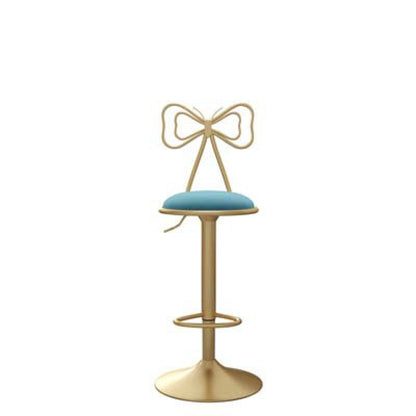 Glam Upholstered Home Stool Matte Finish Footrest Low Back Barstool Sky Blue 1 Piece Clearhalo 'Bar Furniture' 'Bar Stools' 'bar_stools' 'furn' 'furn_bar_stools' 'Furniture' 'furniture_bar_stools' 'Kitchen & Dining Furniture' 4817032
