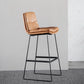 Modern Restaurant Leather Stool Matte Finish Footrest Low Back Barstool Clearhalo 'Bar Furniture' 'Bar Stools' 'bar_stools' 'furn' 'furn_bar_stools' 'Furniture' 'furniture_bar_stools' 'Kitchen & Dining Furniture' 4817043