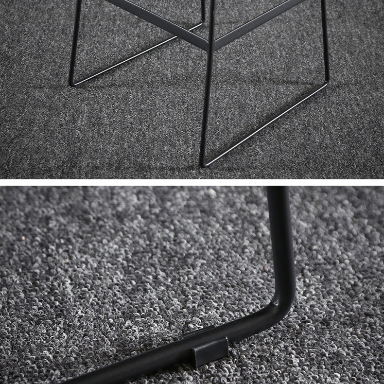 Modern Restaurant Leather Stool Matte Finish Footrest Low Back Barstool Clearhalo 'Bar Furniture' 'Bar Stools' 'bar_stools' 'furn' 'furn_bar_stools' 'Furniture' 'furniture_bar_stools' 'Kitchen & Dining Furniture' 4817055