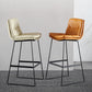 Modern Restaurant Leather Stool Matte Finish Footrest Low Back Barstool Clearhalo 'Bar Furniture' 'Bar Stools' 'bar_stools' 'furn' 'furn_bar_stools' 'Furniture' 'furniture_bar_stools' 'Kitchen & Dining Furniture' 4817066