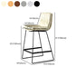 Modern Restaurant Leather Stool Matte Finish Footrest Low Back Barstool Clearhalo 'Bar Furniture' 'Bar Stools' 'bar_stools' 'furn' 'furn_bar_stools' 'Furniture' 'furniture_bar_stools' 'Kitchen & Dining Furniture' 4817067
