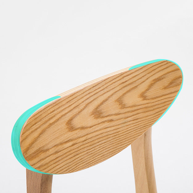 Scandinavian Oak Wood Upholstered Barstool Matte Finish Footrest Stool Clearhalo 'Bar Furniture' 'Bar Stools' 'bar_stools' 'Furniture' 'furniture_bar_stools' 'Kitchen & Dining Furniture' 4817080