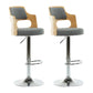 Modern Adjustable Swivel Barstool Matte Finish Footrest Stool Grey 2 Piece Set Clearhalo 'Bar Furniture' 'Bar Stools' 'bar_stools' 'furn' 'furn_bar_stools' 'Furniture' 'furniture_bar_stools' 'Kitchen & Dining Furniture' 4817117