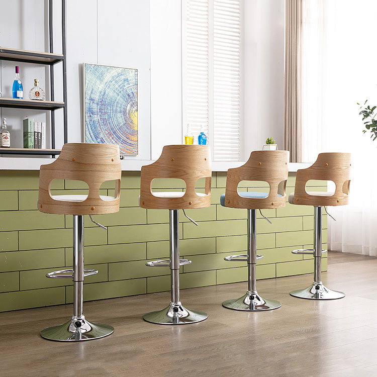 Modern Adjustable Swivel Barstool Matte Finish Footrest Stool Clearhalo 'Bar Furniture' 'Bar Stools' 'bar_stools' 'furn' 'furn_bar_stools' 'Furniture' 'furniture_bar_stools' 'Kitchen & Dining Furniture' 4817119