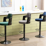 Modern Adjustable Swivel Barstool Matte Finish Footrest Stool Clearhalo 'Bar Furniture' 'Bar Stools' 'bar_stools' 'furn' 'furn_bar_stools' 'Furniture' 'furniture_bar_stools' 'Kitchen & Dining Furniture' 4817129