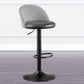 Contemporary Leather Home Stool Matte Finish Adjustable Footrest Barstool Black 1 Piece Bar Stool(31"H) Clearhalo 'Bar Furniture' 'Bar Stools' 'bar_stools' 'furn' 'furn_bar_stools' 'Furniture' 'furniture_bar_stools' 'Kitchen & Dining Furniture' 4817135