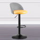 Contemporary Leather Home Stool Matte Finish Adjustable Footrest Barstool Orange 1 Piece Bar Stool(31"H) Clearhalo 'Bar Furniture' 'Bar Stools' 'bar_stools' 'furn' 'furn_bar_stools' 'Furniture' 'furniture_bar_stools' 'Kitchen & Dining Furniture' 4817139