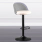 Contemporary Leather Home Stool Matte Finish Adjustable Footrest Barstool Off-White 1 Piece Bar Stool(31"H) Clearhalo 'Bar Furniture' 'Bar Stools' 'bar_stools' 'furn' 'furn_bar_stools' 'Furniture' 'furniture_bar_stools' 'Kitchen & Dining Furniture' 4817145