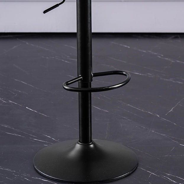 Contemporary Leather Home Stool Matte Finish Adjustable Footrest Barstool Clearhalo 'Bar Furniture' 'Bar Stools' 'bar_stools' 'furn' 'furn_bar_stools' 'Furniture' 'furniture_bar_stools' 'Kitchen & Dining Furniture' 4817147