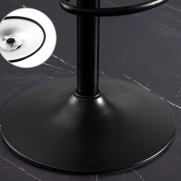 Contemporary Leather Home Stool Matte Finish Adjustable Footrest Barstool Clearhalo 'Bar Furniture' 'Bar Stools' 'bar_stools' 'furn' 'furn_bar_stools' 'Furniture' 'furniture_bar_stools' 'Kitchen & Dining Furniture' 4817149
