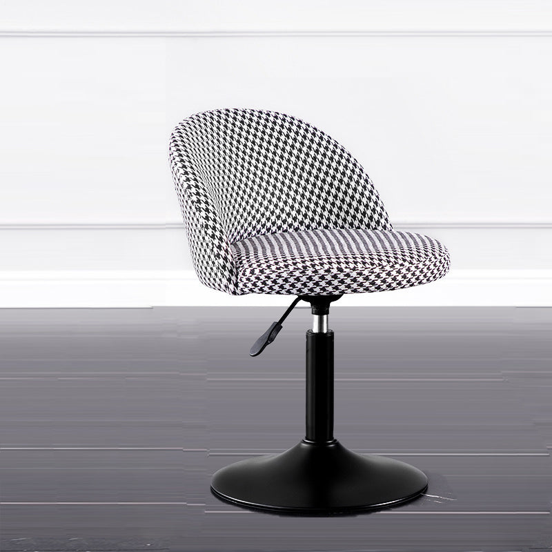 Contemporary Leather Home Stool Matte Finish Adjustable Footrest Barstool Black White 1 Piece Short Stool(22"H) Clearhalo 'Bar Furniture' 'Bar Stools' 'bar_stools' 'furn' 'furn_bar_stools' 'Furniture' 'furniture_bar_stools' 'Kitchen & Dining Furniture' 4817150