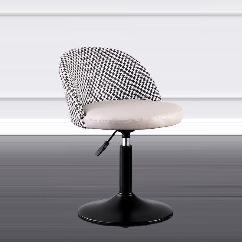 Contemporary Leather Home Stool Matte Finish Adjustable Footrest Barstool Grey 1 Piece Short Stool(22"H) Clearhalo 'Bar Furniture' 'Bar Stools' 'bar_stools' 'furn' 'furn_bar_stools' 'Furniture' 'furniture_bar_stools' 'Kitchen & Dining Furniture' 4817152
