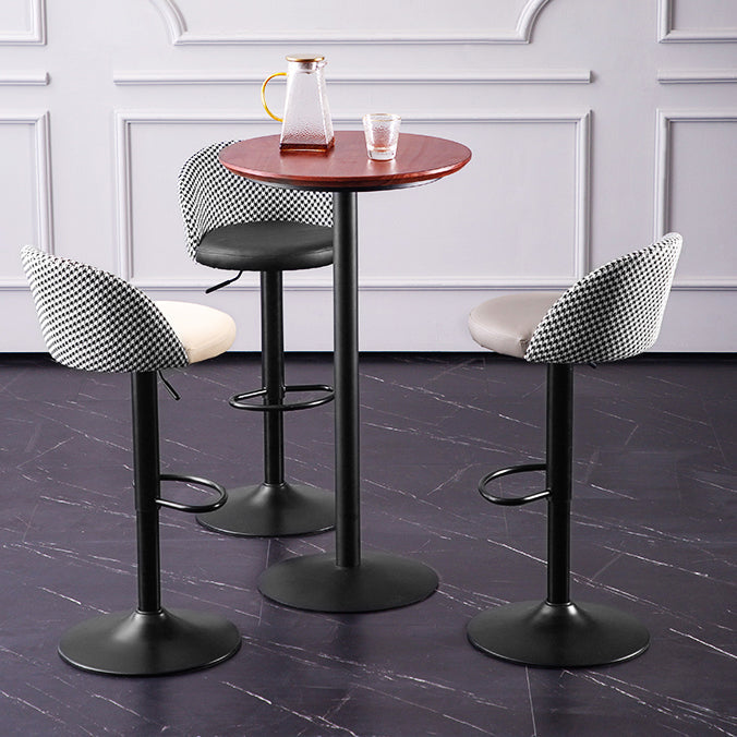 Contemporary Leather Home Stool Matte Finish Adjustable Footrest Barstool Clearhalo 'Bar Furniture' 'Bar Stools' 'bar_stools' 'furn' 'furn_bar_stools' 'Furniture' 'furniture_bar_stools' 'Kitchen & Dining Furniture' 4817156