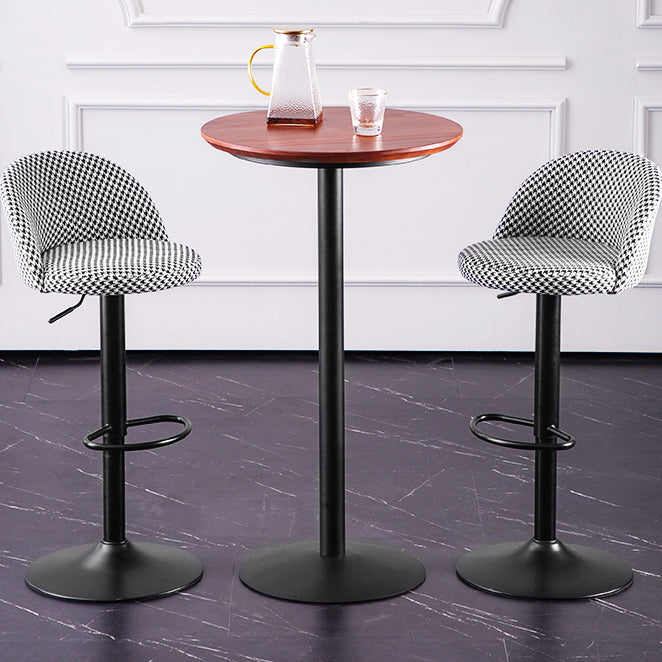 Contemporary Leather Home Stool Matte Finish Adjustable Footrest Barstool Clearhalo 'Bar Furniture' 'Bar Stools' 'bar_stools' 'furn' 'furn_bar_stools' 'Furniture' 'furniture_bar_stools' 'Kitchen & Dining Furniture' 4817158