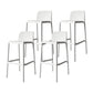 Modern Plastic Bristol Stool Footrest Matte Finish Stackable Barstool White 4 Piece Set Clearhalo 'Bar Furniture' 'Bar Stools' 'bar_stools' 'furn' 'furn_bar_stools' 'Furniture' 'furniture_bar_stools' 'Kitchen & Dining Furniture' 4817166