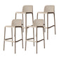 Modern Plastic Bristol Stool Footrest Matte Finish Stackable Barstool Beige 4 Piece Set Clearhalo 'Bar Furniture' 'Bar Stools' 'bar_stools' 'furn' 'furn_bar_stools' 'Furniture' 'furniture_bar_stools' 'Kitchen & Dining Furniture' 4817168