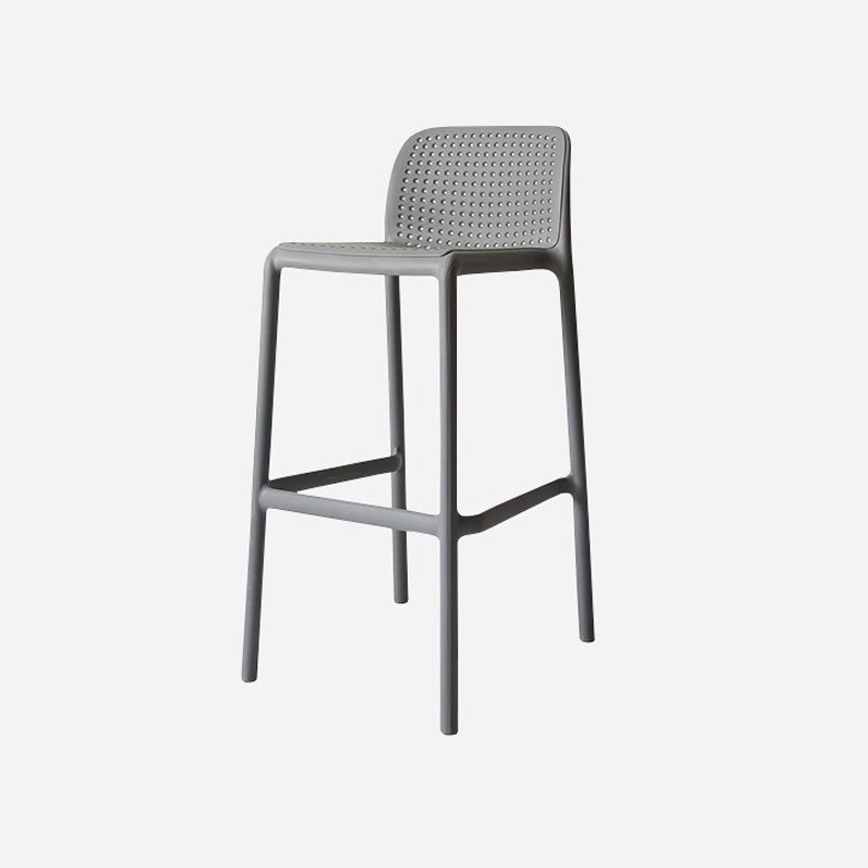 Modern Plastic Bristol Stool Footrest Matte Finish Stackable Barstool Clearhalo 'Bar Furniture' 'Bar Stools' 'bar_stools' 'furn' 'furn_bar_stools' 'Furniture' 'furniture_bar_stools' 'Kitchen & Dining Furniture' 4817169