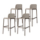 Modern Plastic Bristol Stool Footrest Matte Finish Stackable Barstool Camel 4 Piece Set Clearhalo 'Bar Furniture' 'Bar Stools' 'bar_stools' 'furn' 'furn_bar_stools' 'Furniture' 'furniture_bar_stools' 'Kitchen & Dining Furniture' 4817170