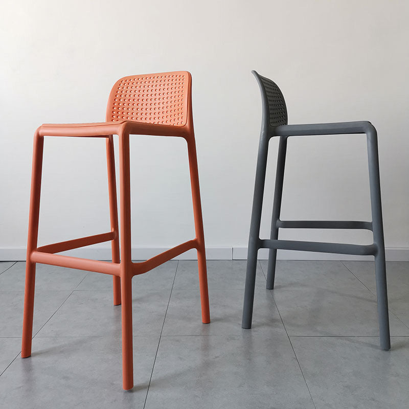 Modern Plastic Bristol Stool Footrest Matte Finish Stackable Barstool Clearhalo 'Bar Furniture' 'Bar Stools' 'bar_stools' 'furn' 'furn_bar_stools' 'Furniture' 'furniture_bar_stools' 'Kitchen & Dining Furniture' 4817177