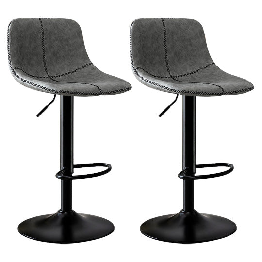 Modern Home Leather Stool Swivel Adjustable Footrest Barstool Clearhalo 'Bar Furniture' 'Bar Stools' 'bar_stools' 'furn' 'furn_bar_stools' 'Furniture' 'furniture_bar_stools' 'Kitchen & Dining Furniture' 4817186