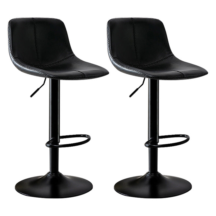 Modern Home Leather Stool Swivel Adjustable Footrest Barstool Clearhalo 'Bar Furniture' 'Bar Stools' 'bar_stools' 'furn' 'furn_bar_stools' 'Furniture' 'furniture_bar_stools' 'Kitchen & Dining Furniture' 4817191