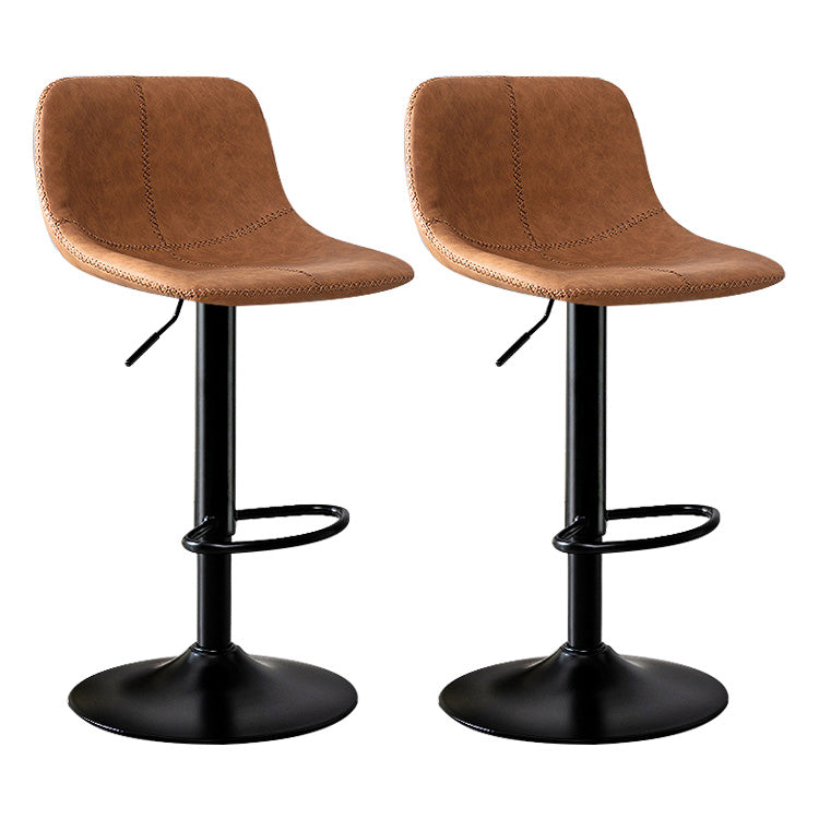 Modern Home Leather Stool Swivel Adjustable Footrest Barstool Clearhalo 'Bar Furniture' 'Bar Stools' 'bar_stools' 'furn' 'furn_bar_stools' 'Furniture' 'furniture_bar_stools' 'Kitchen & Dining Furniture' 4817193