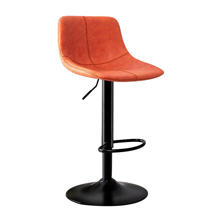 Modern Home Leather Stool Swivel Adjustable Footrest Barstool Clearhalo 'Bar Furniture' 'Bar Stools' 'bar_stools' 'furn' 'furn_bar_stools' 'Furniture' 'furniture_bar_stools' 'Kitchen & Dining Furniture' 4817194