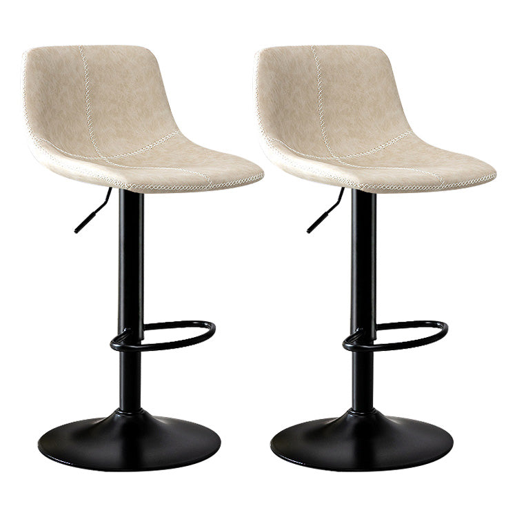 Modern Home Leather Stool Swivel Adjustable Footrest Barstool Clearhalo 'Bar Furniture' 'Bar Stools' 'bar_stools' 'furn' 'furn_bar_stools' 'Furniture' 'furniture_bar_stools' 'Kitchen & Dining Furniture' 4817199