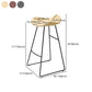 Leather Armless Home Stool Modern Footrest Matte Finish Barstool Clearhalo 'Bar Furniture' 'Bar Stools' 'bar_stools' 'furn' 'furn_bar_stools' 'Furniture' 'furniture_bar_stools' 'Kitchen & Dining Furniture' 4817219