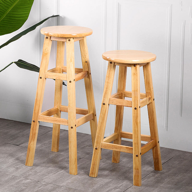 Modern Armless Backless Counter Stool Wood Cafe Bar Stool with Seat and Pedal Clearhalo 'Bar Furniture' 'Bar Stools' 'bar_stools' 'furn' 'furn_bar_stools' 'Furniture' 'furniture_bar_stools' 'Kitchen & Dining Furniture' 4817222