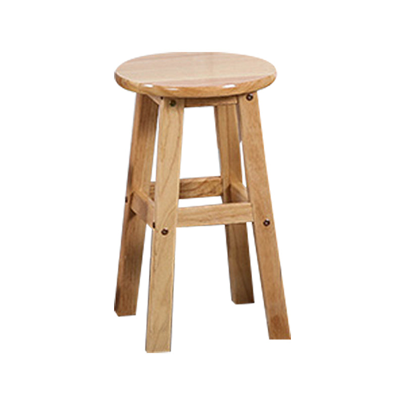 Modern Armless Backless Counter Stool Wood Cafe Bar Stool with Seat and Pedal 1 Piece Short Stool(20"H) Clearhalo 'Bar Furniture' 'Bar Stools' 'bar_stools' 'furn' 'furn_bar_stools' 'Furniture' 'furniture_bar_stools' 'Kitchen & Dining Furniture' 4817224