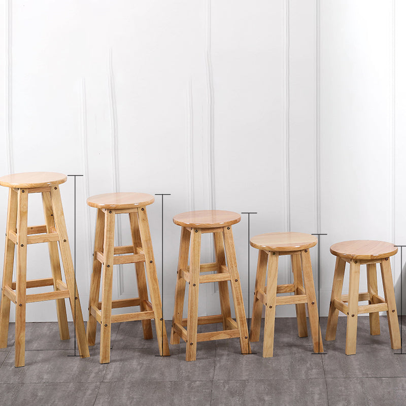 Modern Armless Backless Counter Stool Wood Cafe Bar Stool with Seat and Pedal Clearhalo 'Bar Furniture' 'Bar Stools' 'bar_stools' 'furn' 'furn_bar_stools' 'Furniture' 'furniture_bar_stools' 'Kitchen & Dining Furniture' 4817225