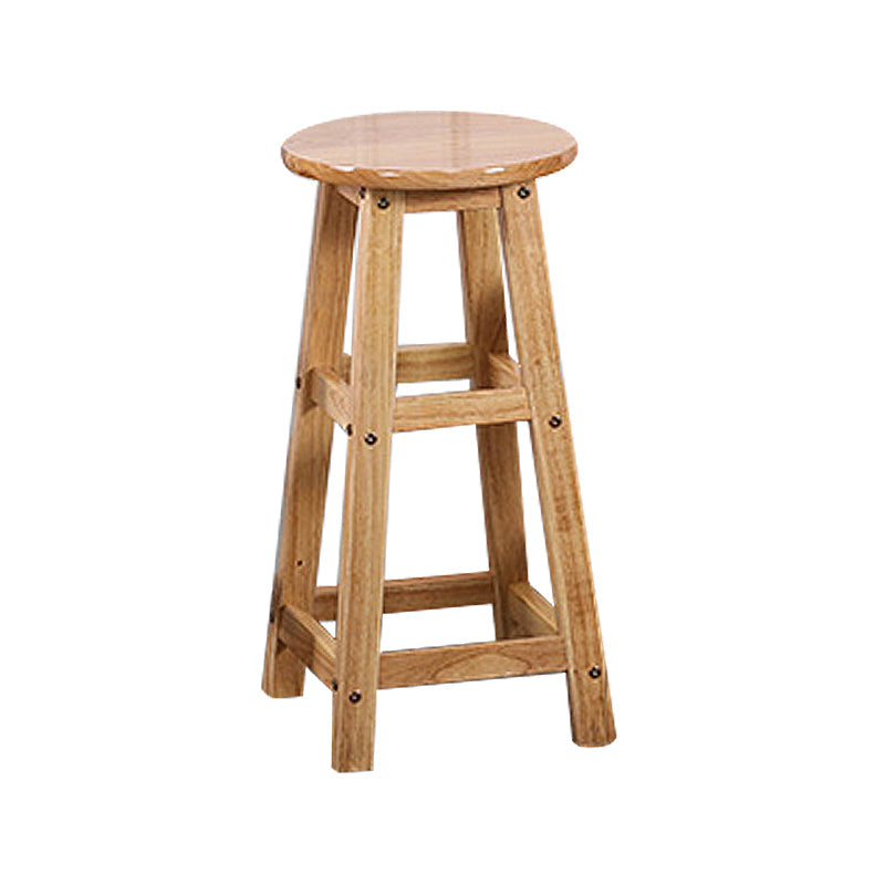 Modern Armless Backless Counter Stool Wood Cafe Bar Stool with Seat and Pedal 1 Piece Counter Stool (24"H) Clearhalo 'Bar Furniture' 'Bar Stools' 'bar_stools' 'furn' 'furn_bar_stools' 'Furniture' 'furniture_bar_stools' 'Kitchen & Dining Furniture' 4817227